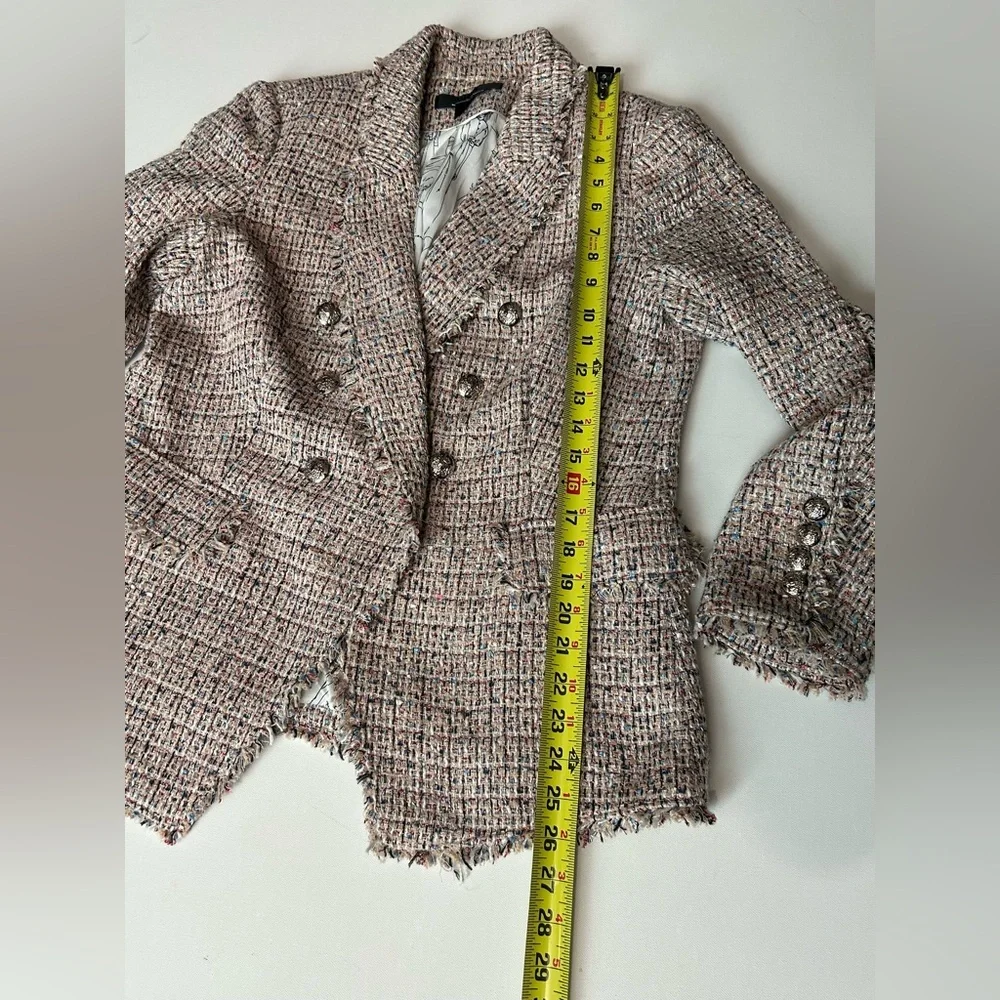 WHBM White House Black Market Studio Tweed Knit Blazer Jacket Coat Chic Sz 12 - Picture 10 of 16